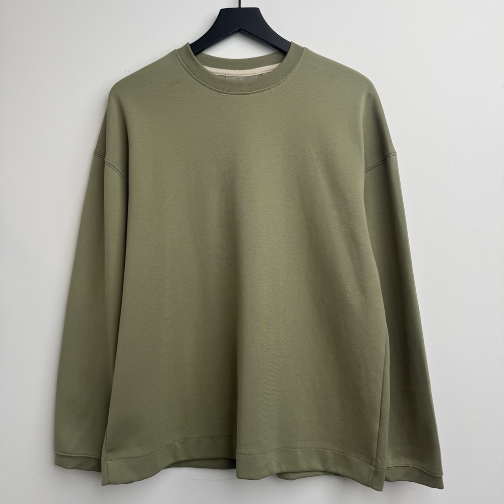Amongst Others Sweaters Mens M Green Olive Pullover Knit Cotton Casual Plain